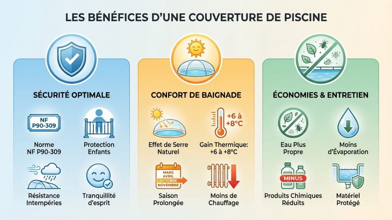 Abri de piscine bas