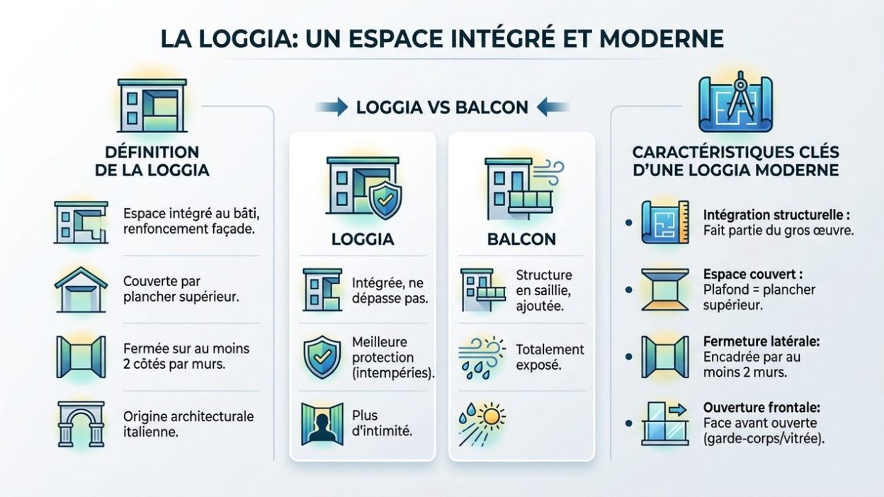Loggia aménagée
